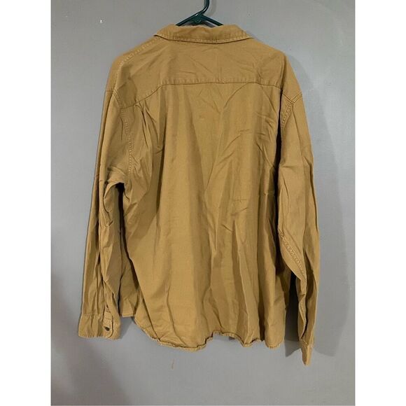 Wrangler Flex Comfort Beige/Tan Long Sleeve Button Up Shirt - Picture 3 of 7